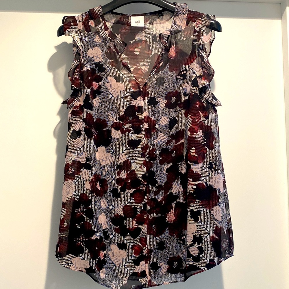 Cabi, Weaver Blouse With Removable Cami, Size S - image 2